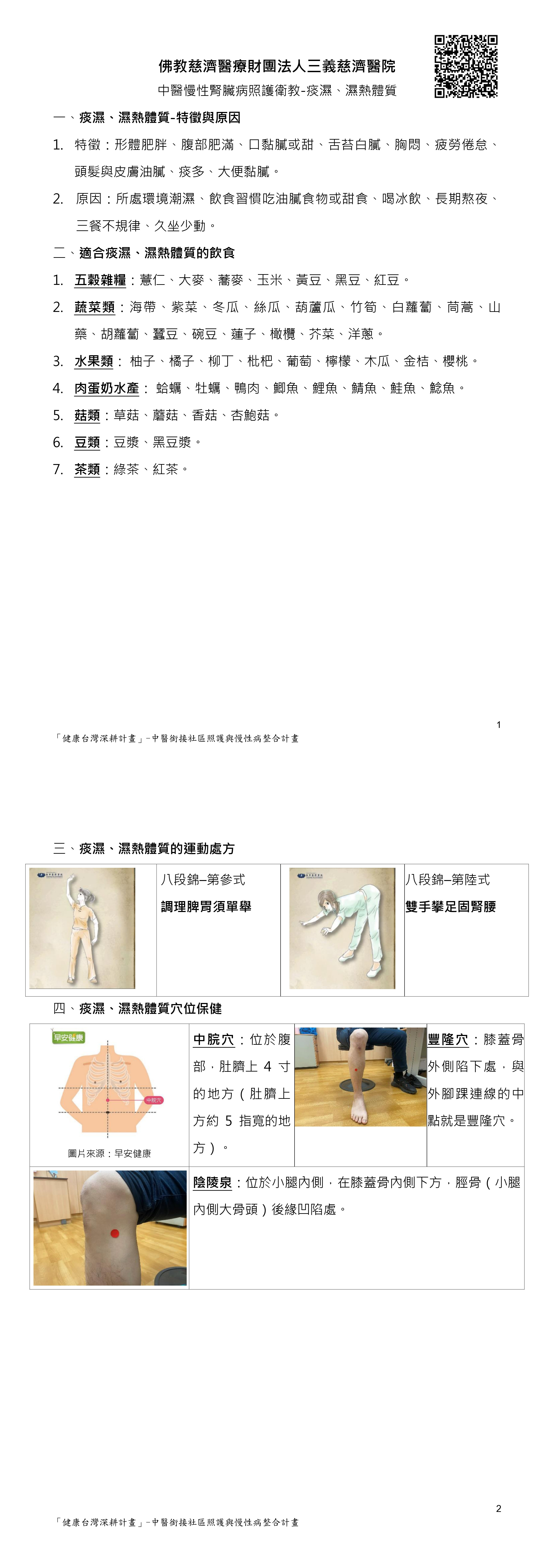 CKD慢性腎臟病中醫衛教＿4痰濕濕熱體質